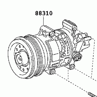 TOYOTA COROLLA ZZE150 2007-2009 A/C Compressor 88310-02460