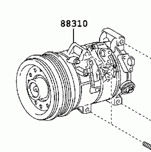 TOYOTA COROLLA ZRE15-/ZRE151/ZRE152 2007-2014 Compressor Assy Cooler 88310-02450