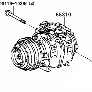 TOYOTA COASTER BB5- 2000-2003 A/C Compressor 88310-36880  88310-36881