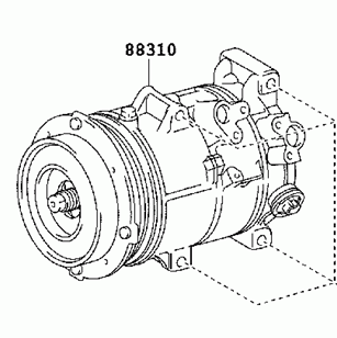 TOYOTA CAMRY/AURION/HV ACV40 2006-2009 Compressor Assy Cooler 88310-06320 88310-06310