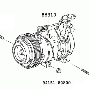 TOYOTA PICNIC/AVENSIS VERSO ACM21 2004- Compressor Air Conditioning 88310-28570