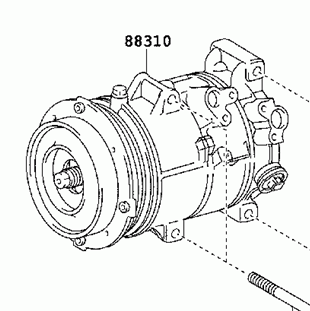 TOYOTA NOAH ZRR70 2008-2014 A/C Compressor 88310-28640