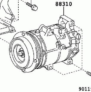 TOYOTA HIACE TRH201 2005-2014 Compressor Air Conditioning 88310-2F030