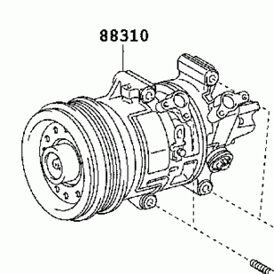 TOYOTA COROLLA SED/WG ZZE14-/ZZE142 2007-2013 A/C Compressor 88310-1A750  88310-1A751
