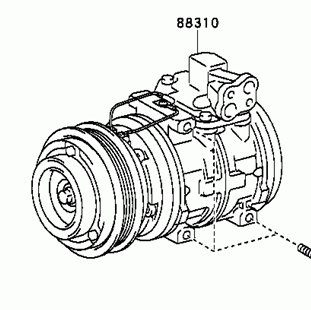 TOYOTA COROLLA ZZE12- 2002-2008 Compressor Air Conditioning 88310-02220 88310-02230