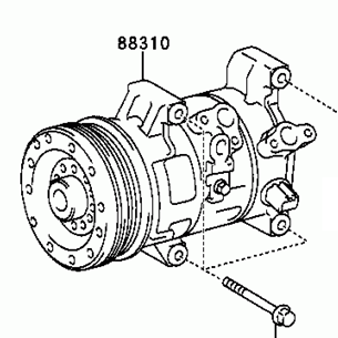 TOYOTA WISH ZNE10  2008-2009 Compressor Air Conditioning 88310-68010
