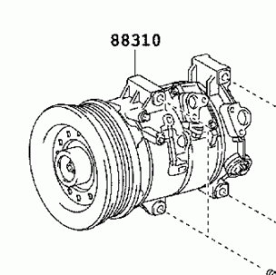 TOYOTA RUKUS AZE151 2006-2012 A/C Compressor 88310-1A730  88310-1A731
