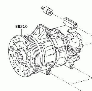 TOYOTA RAV4 ALA30/ALA3- 2005-2012 Compressor Assy Cooler 88310-42250