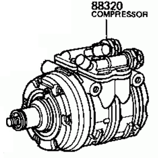 Toyota Tercel AL11 1979-1980 Compressor Assy Cooler 88320-16020