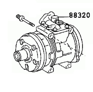 Toyota Tacoma VZN160/170/VZN150/VZN150/195 1995-2004 Compressor Air Conditioning 88320-35550