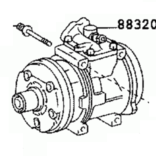 Toyota Tacoma RZN161/171/RZN140/150/RZN140/150/19- 1995-2004 Compressor Assy Cooler 88320-35540