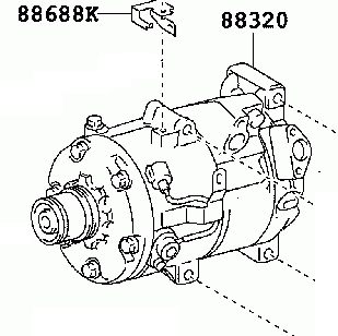 Toyota RAV4 GSA33/GSA3- 2008- A/C Compressor 88320-42120