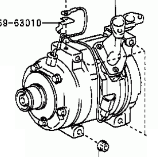 Toyota Picnic/Avensis ACM20 2001-2003 Compressor Air Conditioning 88320-44120  88320-44130