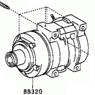 Toyota Land Cruiser prado RZJ12- 2002-2004 Compressor Assy Cooler 88320-35720