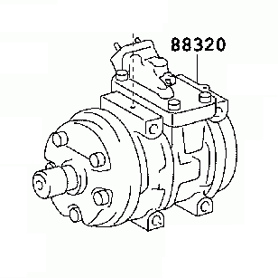 Toyota Hiace KDH202 2005- Compressor Assy Cooler 88320-2F050  88320-2F040