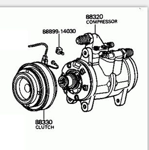 Toyota Cressida RX3- 1976-1980 Compressor Air Conditioning 88320-22160