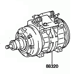 Toyota Cressida GX6-/GX61/GX60/GX61 1982-1984 A/C Compressor 88320-22260  88320-22261