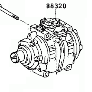 Toyota Coaster RZB40/50 1993-1999 Compressor Assy Cooler 88320-36540  88320-36520