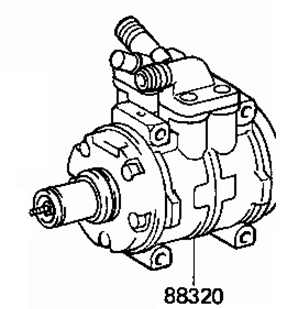 Toyota Carina TA60/TA62 1981-1983 A/C Compressor 88320-14380
