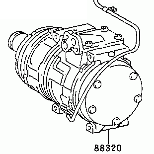 Toyota Camry VCV10 1992-1996 Compressor Assy Cooler 88320-33040