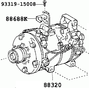 Lexus gs30/35/43/460 GRS190 2005-2006 A/C Compressor 88320-3A270