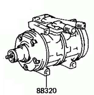 TOYOTA LITEACE CM36 1988-1992 A/C Compressor 88320-27120