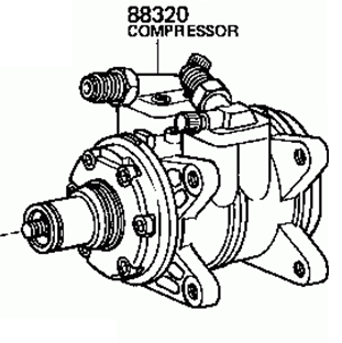 TOYOTA LAND CRUISER HJ60 1980-1984 A/C Compressor 88320-60100