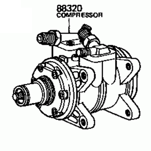 TOYOTA LAND CRUISER FJ40 2F 4.2L 1982-1985 Compressor Assy Cooler 88320-60051