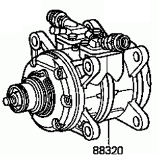 TOYOTA HILUX RN36/46 1979-1981 Compressor Assy Cooler 88320-35020