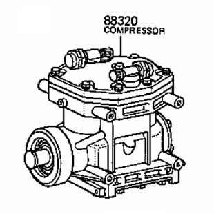 TOYOTA HILUX RN20/25 1975-1978 Compressor Air Conditioning 88320-20170