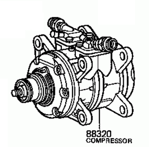 TOYOTA HILUX LN36/46 1981-1981 A/C Compressor 88320-35080