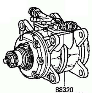 TOYOTA HILUX LN36/46 1981-1981 Compressor Assy Cooler 88320-35070