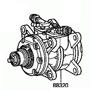 TOYOTA HILUX LN3-/4- 1981-1983 Compressor Assy Cooler 88320-35071