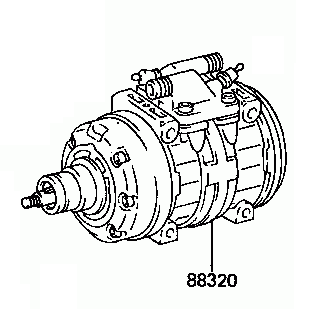 TOYOTA CROWN LS120 1983-1987 Compressor Assy Cooler 88320-30320  88320-30321