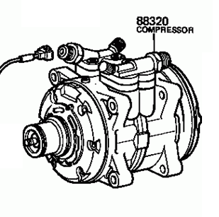 TOYOTA CROWN LS110 1979-1983 Compressor Air Conditioning 88320-30310