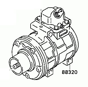 TOYOTA CRESSIDA RX8- 1988-1990 A/C Compressor 88320-22500