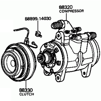 TOYOTA CRESSIDA MX3- 1976-1980 Compressor Assy Cooler 88320-22130