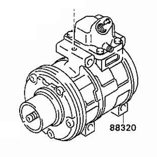 TOYOTA CRESSIDA GX81 1990-1991 A/C Compressor 88320-14541