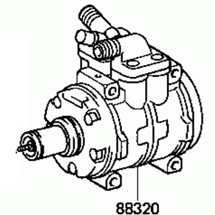TOYOTA COROLLA TE72 1981-1983 Compressor Air Conditioning 88320-12210