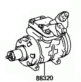 TOYOTA COROLLA COUPE AE86 1985-1987 A/C Compressor 88320-12430