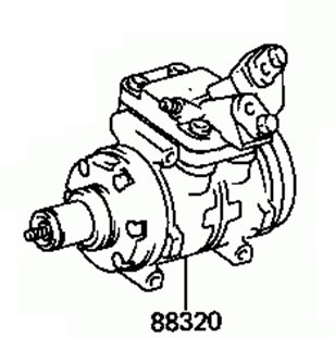 TOYOTA COROLLA COUPE AE86 1985-1987 Compressor Air Conditioning 88320-12440