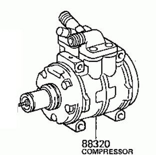 TOYOTA CELICA TA60 1981-1985 Compressor Assy Cooler 88320-14330