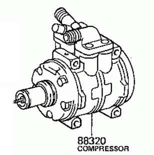 TOYOTA CELICA RA60 1981-1983 A/C Compressor 88320-14350