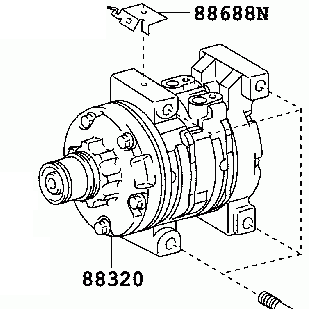 TOYOTA CAMRY ACV31 2004- Compressor Assy Cooler 88320-0D020  88320-8C000