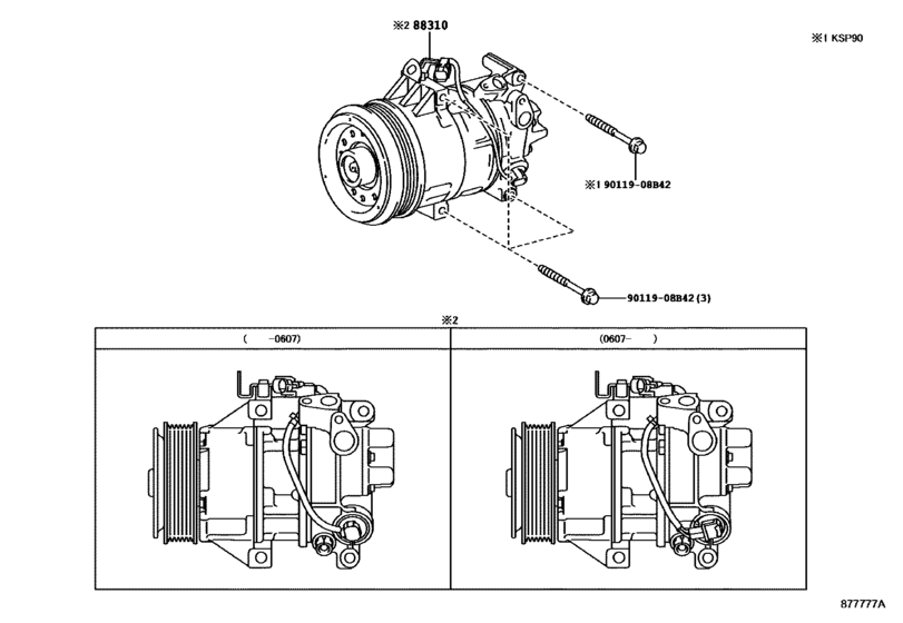 A/C Compressor88310-52592,8831052592 BELTA     VITZ     YARIS/ ECHO/ VIOS/ LIMO