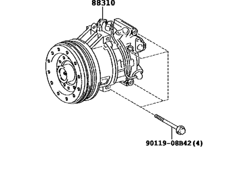 A/C Compressor 88310-52200, 8831052200,88310-52201, 8831052201;88310-52202, 8831052202      IST     PROBOX/ SUCCEED