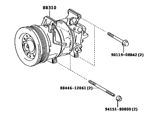 A/C Compressor88310-52601, 8831052601      IST     YARIS ECHO  VIOS  LIMO