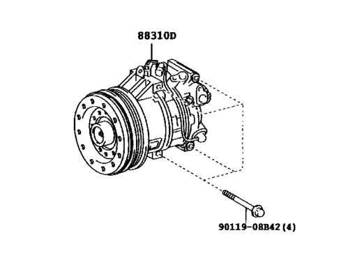 A/C Compressor for vehicle 88310-52320, 8831052320 SIENTA NCP81