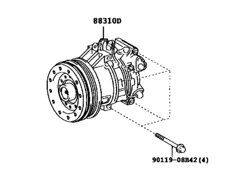 Compresseur de climatisation pour véhicule 88310-52430, 8831052430 SIENTA NCP85