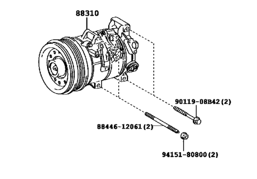 Toyota AC Compressor Assy88310-1A770,883101A770      AURIS/ COROLLA     COROLLA AXIO/ FIELDER     COROLLA RUMION     ISIS     PREMIO/ ALLION